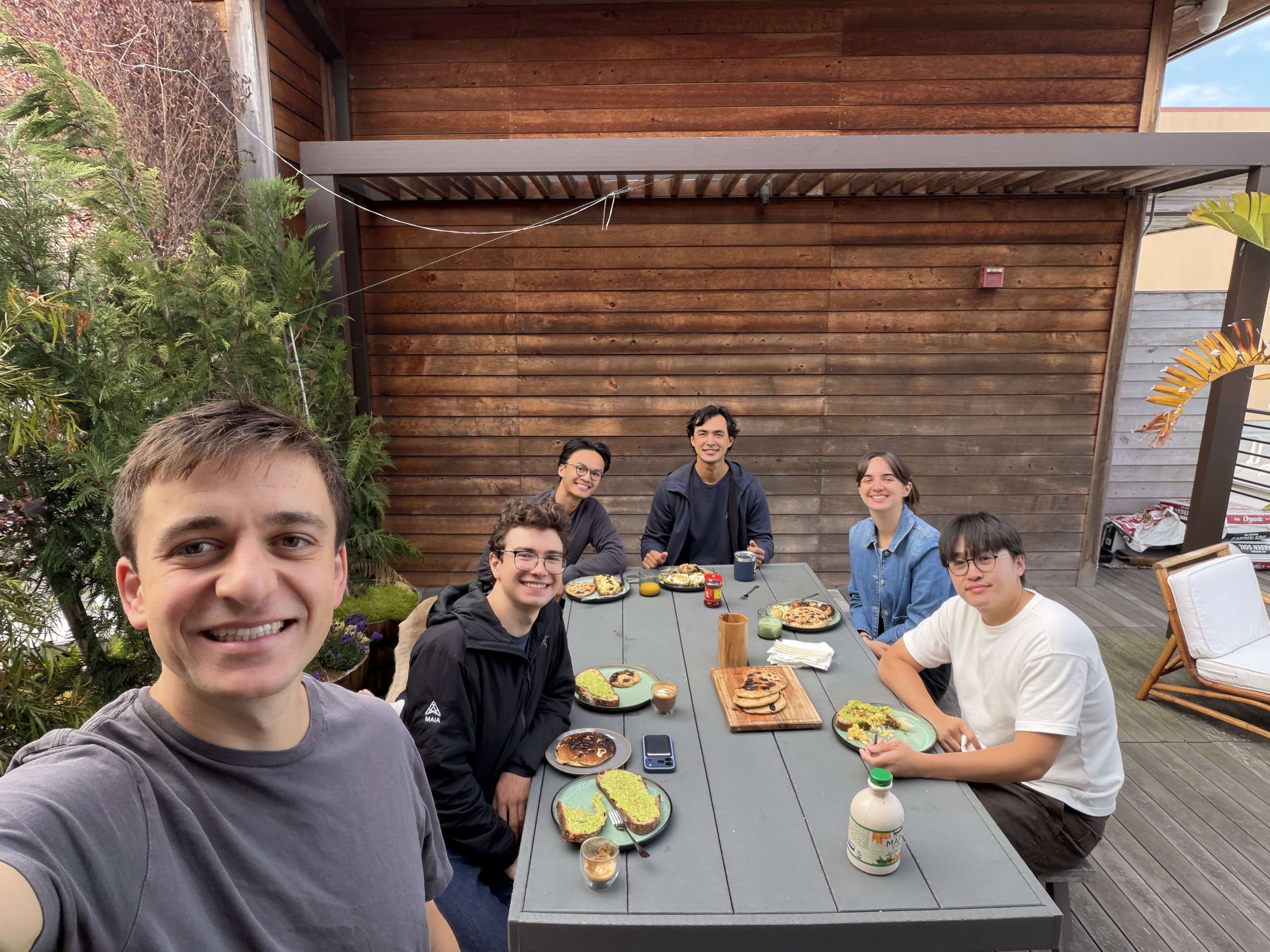 The MAIA team at breakfast